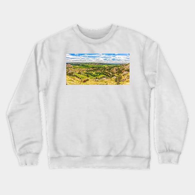 Little Missouri River Oxbow Overlook Crewneck Sweatshirt by Gestalt Imagery